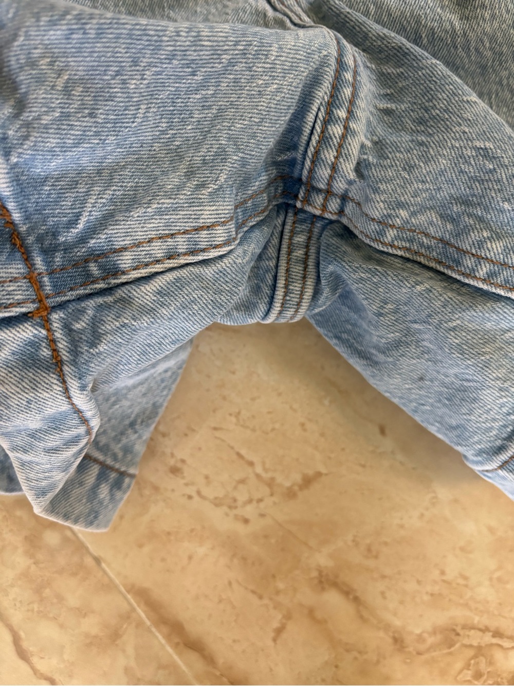 Abercrombie & fitch curve love the dad short high rise jean denim 33/16 - Picture 4 of 5